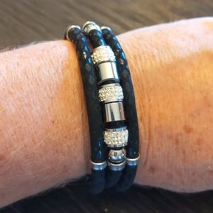 Black Leather Bracelet